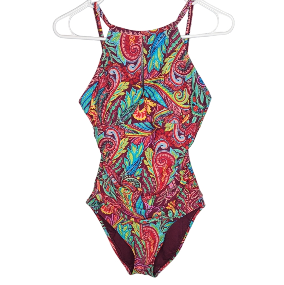 Ellen Tracy One Piece Tummy Control Swimsuit Size 6 NWT
